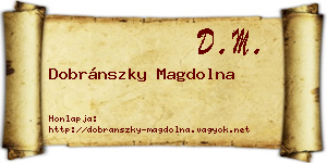 Dobránszky Magdolna névjegykártya