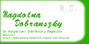 magdolna dobranszky business card